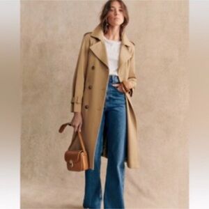 Worn once Sezane Scott Trench size 40